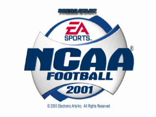 NCAA Football 2001 title screen for Playstation